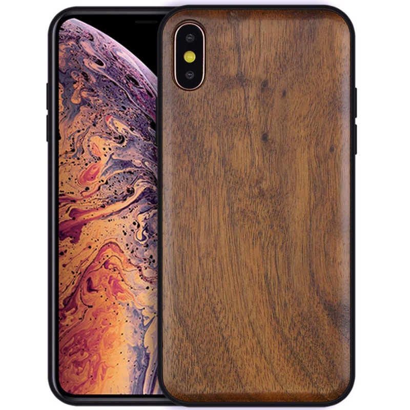 جراب مع تصميم خشبي لجهاز IPhone XS Max