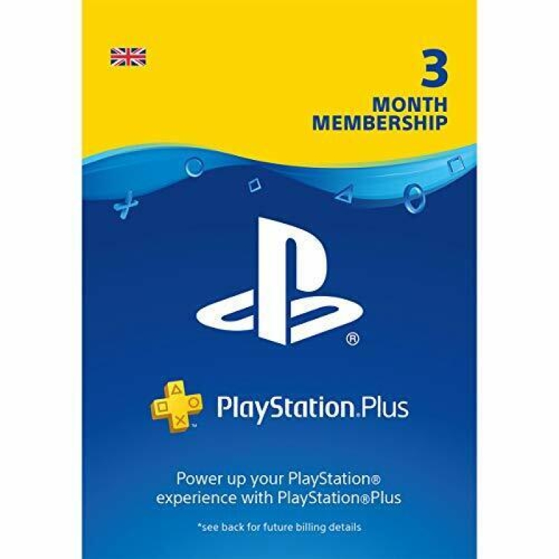 PS Plus 3 Months UK Membership Card