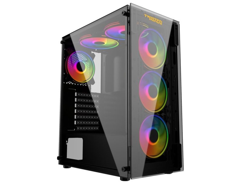 Twisted Minds Manic Shooter-03 Mid Tower Gaming Case - Black