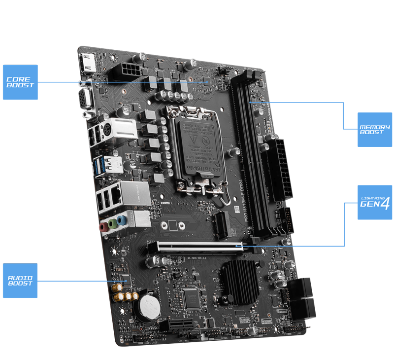 MSI MB PRO H610M-E DDR4 Motherboard