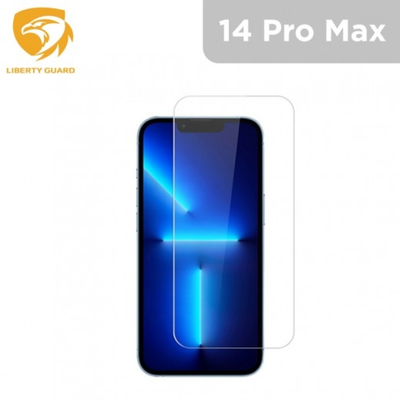 Liberty Guard 2.5D Full Cover Clear With Dust Filter DRiPhone 14 Pro MaxBlack Border