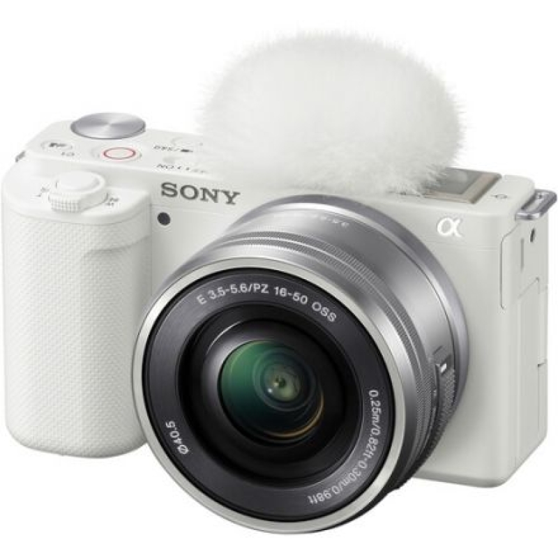 SONY ILCZV-E10L/WQ AP2 ALPHA ZV-E10 MIRRORLESS CAMERA WITH 16-50 LENS (WHITE)