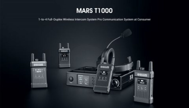 HOLLYLAND MARS T1000 1000FT FULL-DUPLEX WIRELESS INTERCOM SYSTEM WITH FLIGHT CASE