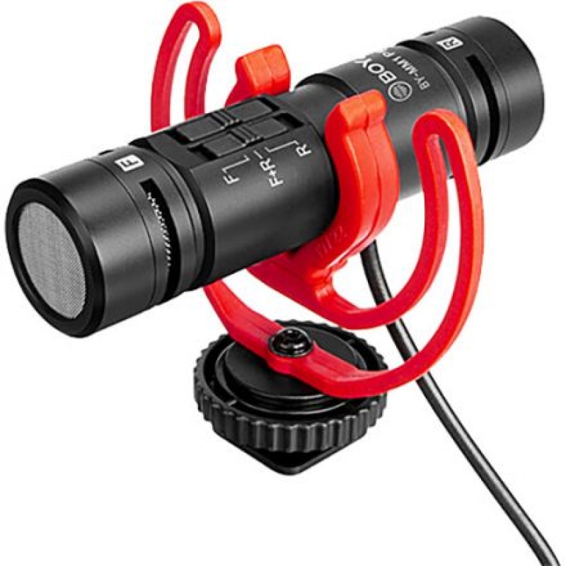 BOYA BY-MM1 PRO ULTRACOMPACT CAMERA-MOUNT DUAL-CAPSULE SHOTGUN MICROPHONE