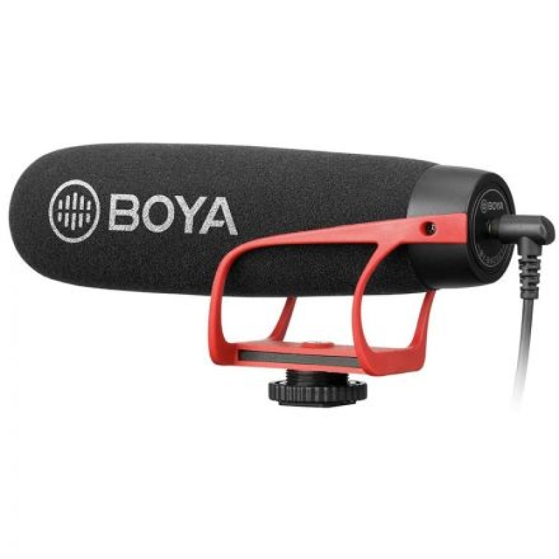 BOYA BY-BM2021 R SUPER CARDIOID VIDEO SHOTGUN MICROPHONE (RED BRACKET VERSION)