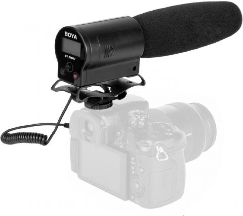 BOYA BY-DMR7 SHOTGUN MICROPHONE WITH INTEGRATED FLASH RECORDER FOR DSLR CAMERAS AND VIDEO CAMERAS