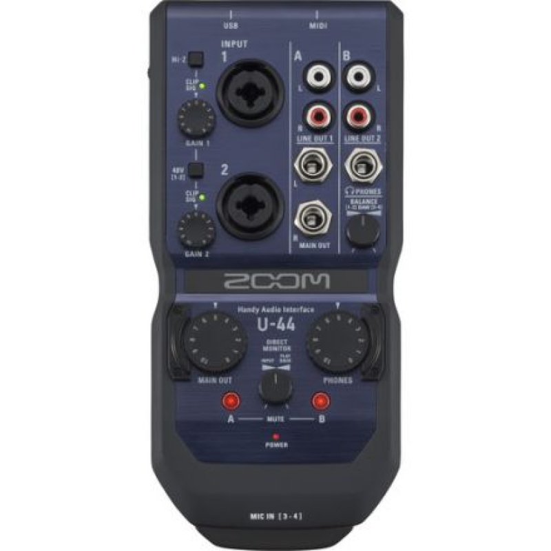 ZOOM U-44 HANDY 4-IN/4-OUT AUDIO INTERFACE