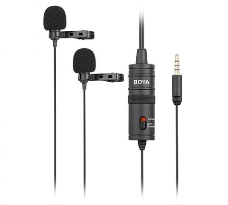 BOYA BY-M1DM DUAL OMNI-DIRECTIONAL LAVALIER MIC