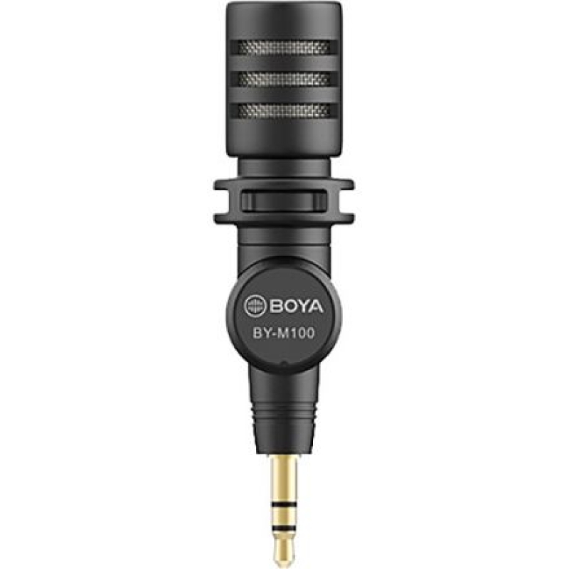 BOYA BY-M100 ULTRACOMPACT CONDENSER MICROPHONE WITH 3.5MM TRS PLUG