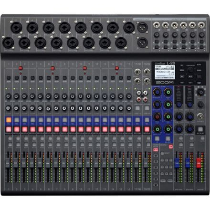 ZOOM L-20 LIVETRAK 20-INPUT DIGITAL MIXER & MULTITRACK RECORDER