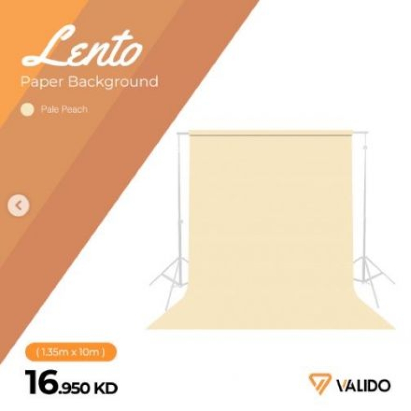 VALIDO LENTO PALE PEACH PAPER BACKGROUND (1.35mX10m)