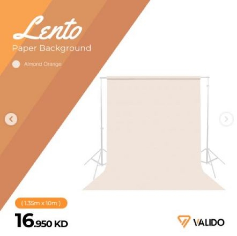 VALIDO LENTO ALMOND ORANGE PAPER BACKGROUND (1.35mX10m)