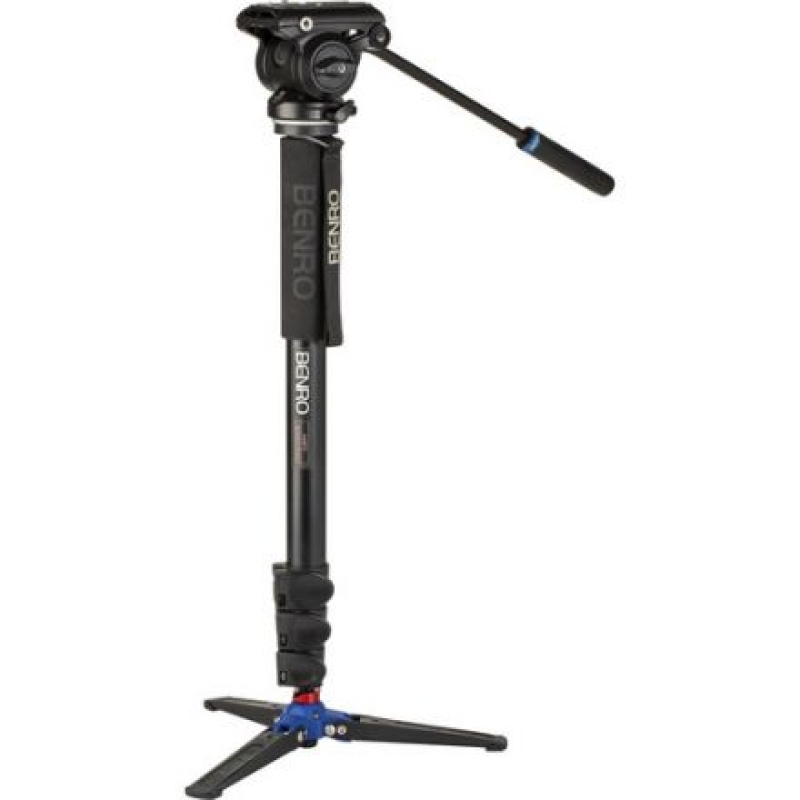 BENRO A48FDS4PRO ALUMINUM MONOPOD WITH 3-LEG BASE & S4PRO FLUID VIDEO