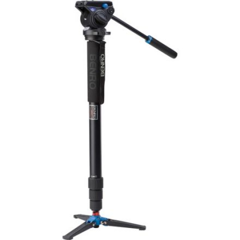 BENRO A49TDS4 SERIES 4 ALUMINUM MONOPOD WITH 3-LEG LOCKING BASE AND S4 VIDEO HEAD