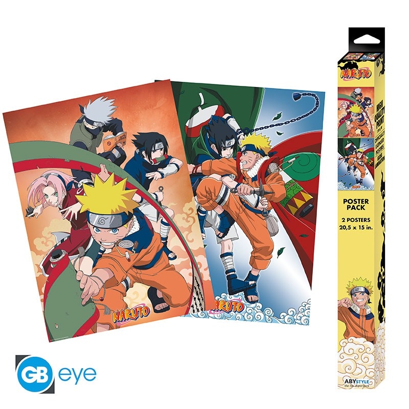 مجموعة 2 ملصق Naruto ,Chibi من ABYstyle