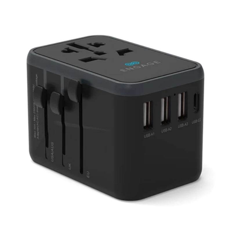 ENGAGE 45W UNIVERSAL TRAVEL ADAPTER WITH DUAL PD PORT