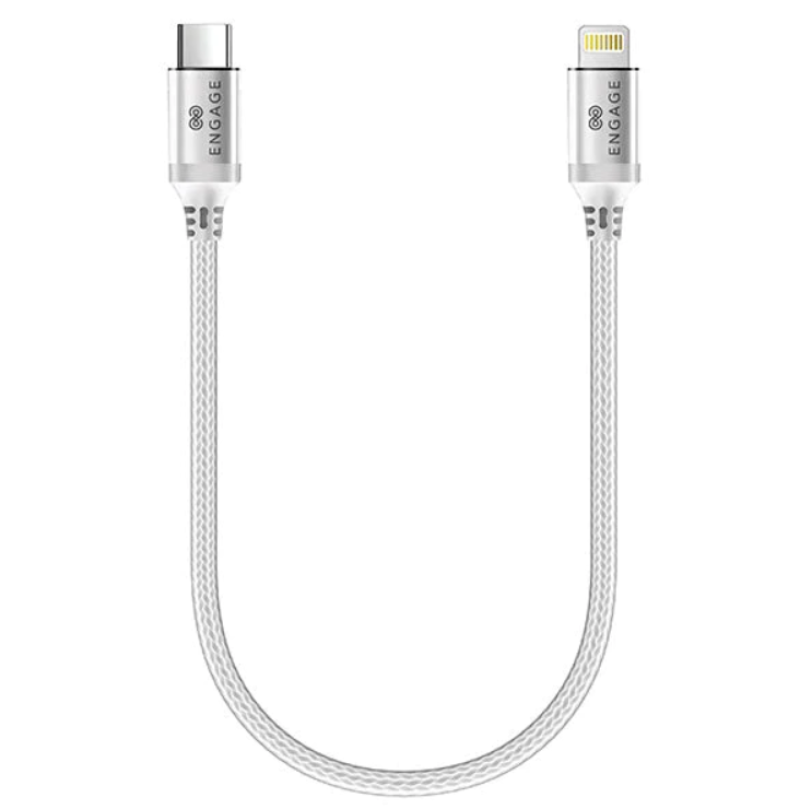 ENGAGE TYPE-C TO LIGHTNING 30CMS CABLE (WHITE)