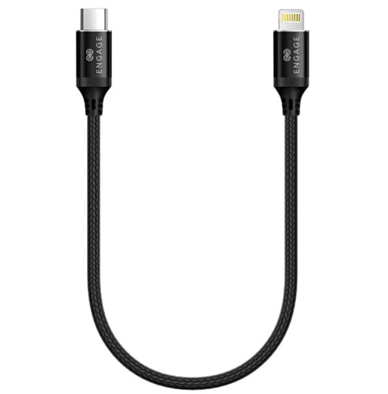 ENGAGE TYPE-C TO LIGHTNING 30CMS CABLE (BLACK)