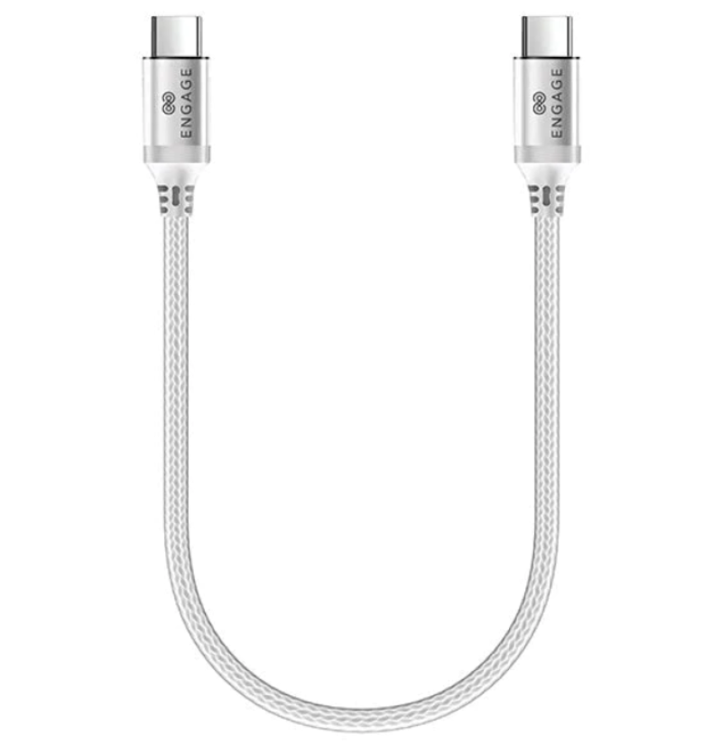 ENGAGE TYPE-C TO TYPE-C 30CMS CABLE (WHITE)
