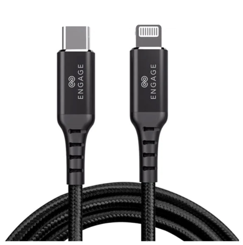 ENGAGE TYPE C TO LIGHTING MFI CABLE 2M -BLACK