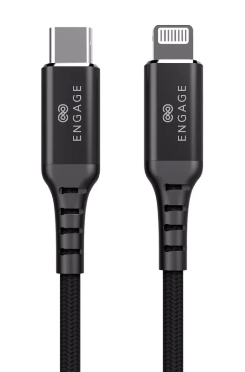 ENGAGE TYPE C TO LIGHTING MFI CABLE 1M -BLACK