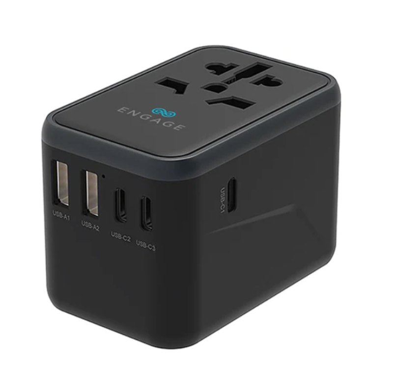 ENGAGE 65W UNIVERSAL TRAVEL ADAPTER W/TRIPLE PD & DUAL USB-A PORT