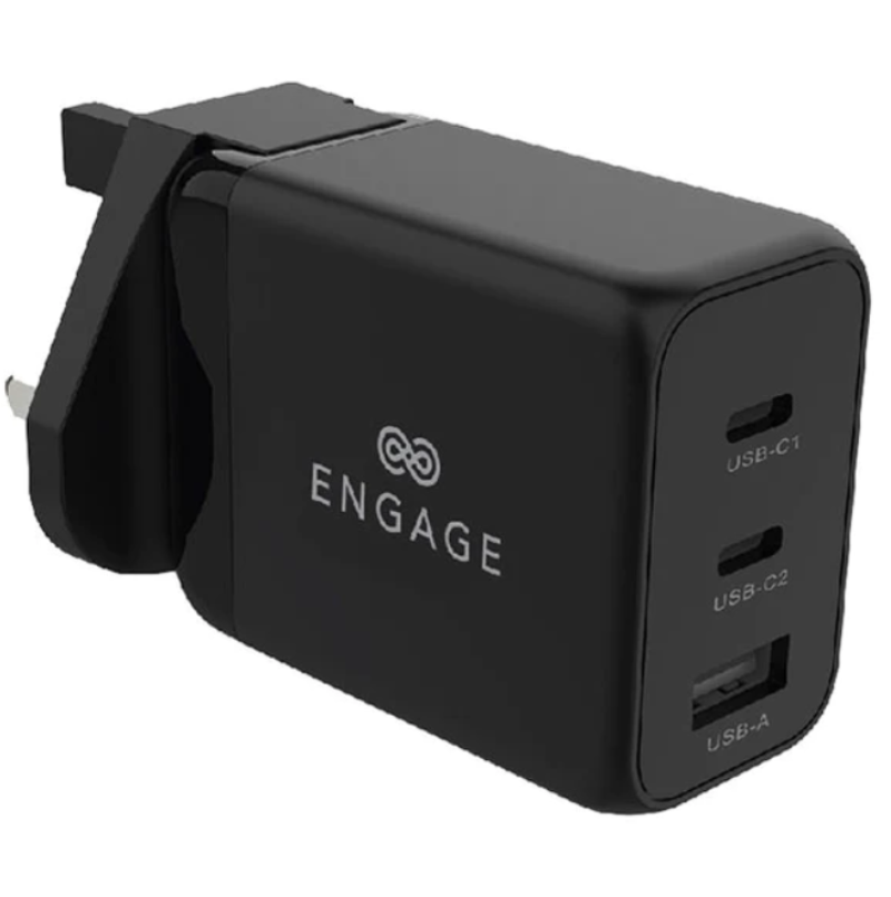 ENGAGE TRAVEL CHARGER 65W UK/EU PLUG (BLACK)