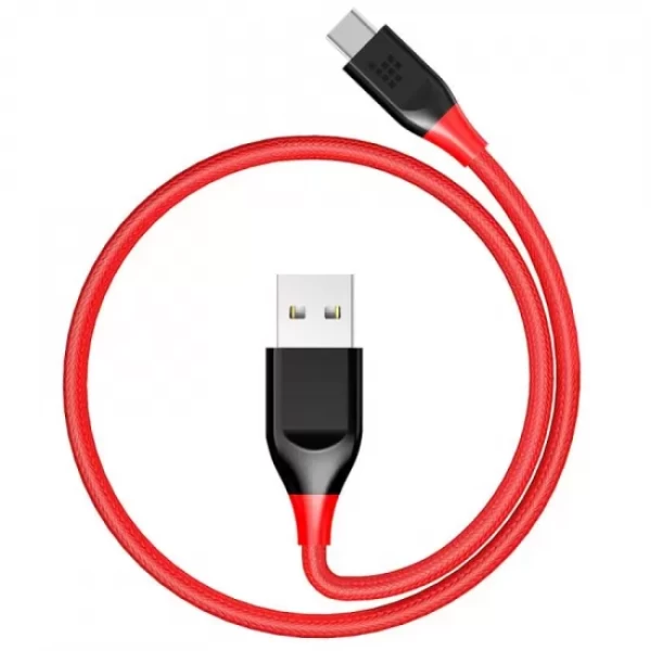 كابل شحن سريع Tronsmart TAC01 بطول 3 اقدام من USB-C إلى USB-A 3.0 - احمر