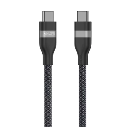 Anker USB-C to USB-C Cable 240W (Upcycled-Braided) (1.8m/6ft) – Black