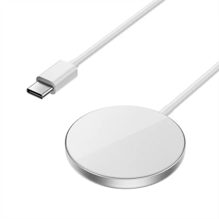 شاحن لاسلكي Wi-W029 Qi2.0 باللون الأبيض