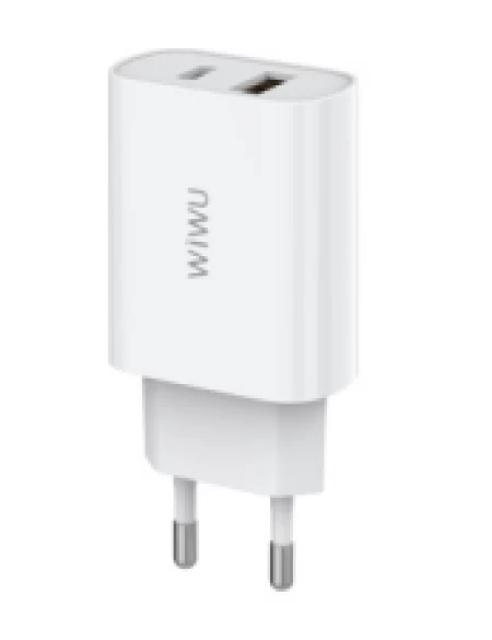 Wi-U002 شاحن PD+QC ,ابيض
