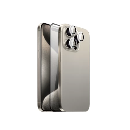 WI-ip002 طقم حماية 2 في 1 لجهاز ip16 Pro Max شفاف