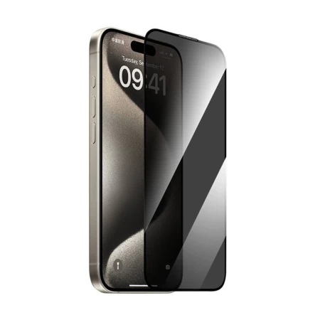 GT-015 زجاج مقسى لآي بي 16 برو ماكس (10 قطعة/الحزمة) أسود شفاف
