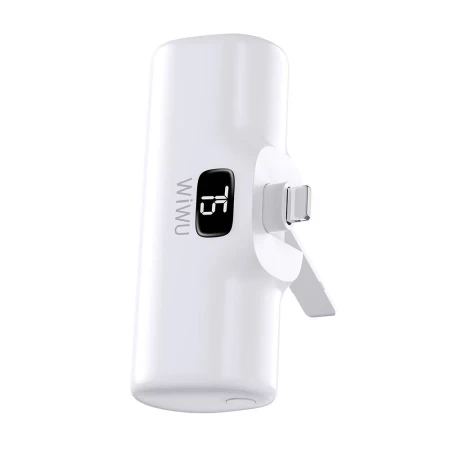 Wi-P017 Capsule Tail Plug 5000 mAh Mobile Power Supply-L White