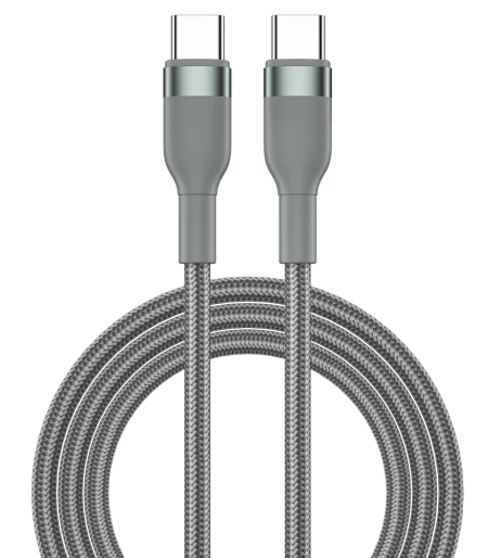 كابل بيانات مجدول من سبائك الألومنيوم بقوة 100 وات Wi-C017 CC (1.2 متر) أسود