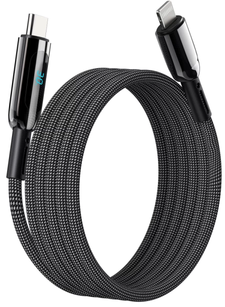 كابل MagQ من سبائك الزنك بقدرة 30 وات Wi-C041 C-L أسود