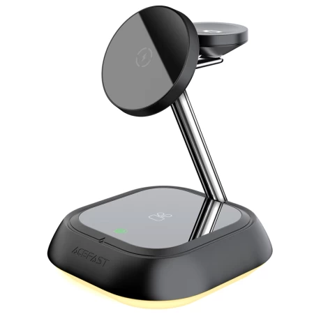 E16 desktop 3-in-1 wireless charging holder black