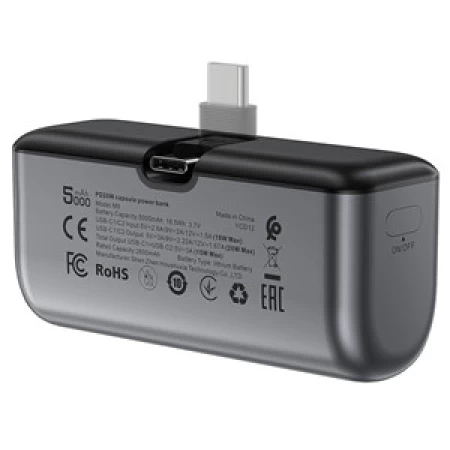 M9-5000 PD20W capsule power bank Type C  black
