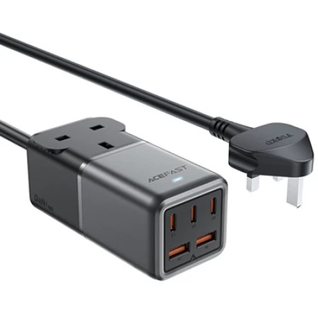 Z3 PD75W GaN (3*USB-C+2*USB-A) desktop charging adapter (UK) black gray