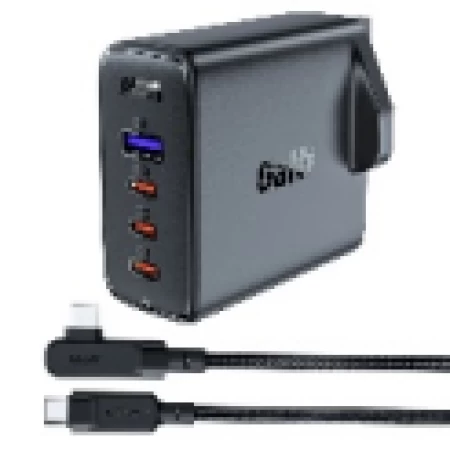 A40 PD100W GaN (3*USB-C+USB-A) charger set (UK) black