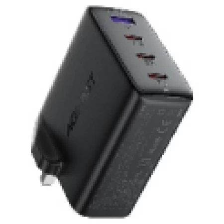 A97 PD100W GaN (3*USB-C+USB-A) charger,black (UK) black