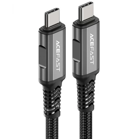C1-09 USB-C to USB-C aluminum alloy audio/video transmission full-featured data cable black