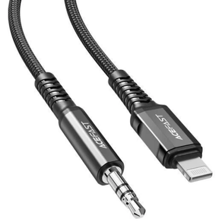 C1-06 Lightning to 3.5mm aluminum alloy audio cable black