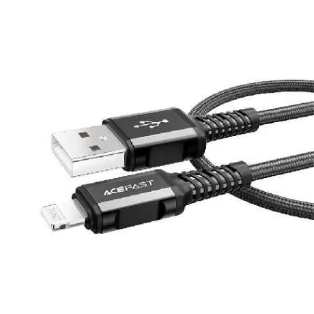 C4-02 USB-A to Lightning aluminum alloy charging data cable(1.8m) black