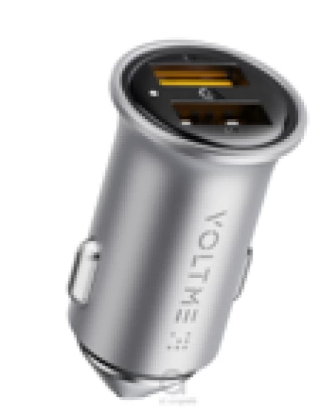 Voltme Cazo 24 AA Car Charger (24W) Silver Grey
