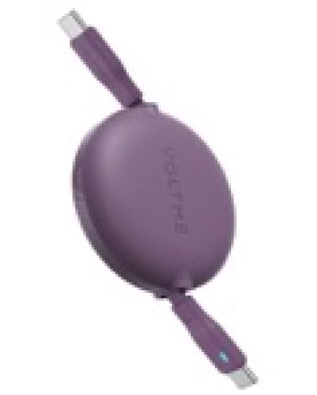 Voltme Powerlink YoYo Cable 3A 1.0M Retractable (Dual-Way Retractable Cable) Type C to Type C Purple