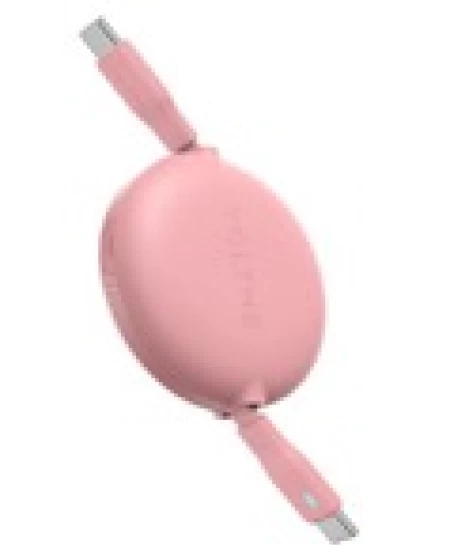 Voltme Powerlink YoYo Cable 3A 1.0M Retractable (Dual-Way Retractable Cable) Type C to Type C Pink