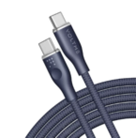 Voltme Powerlink Rugg Double Nylon Cable Type C to Type C 5A / 1.8M (100W) Emarker Blue