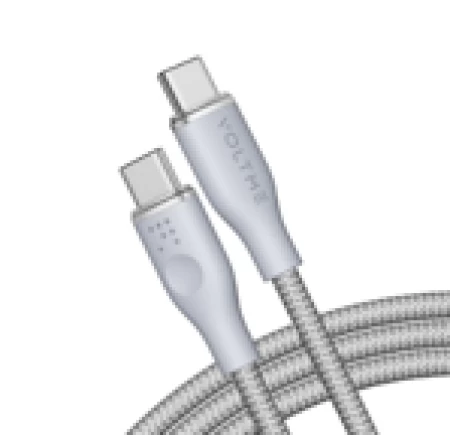 Voltme Powerlink Rugg Double Nylon Cable Type C to Type C 5A / 1M (100W) Emarker Gray