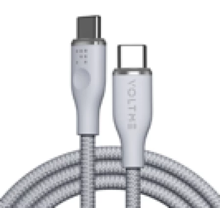 Voltme Powerlink Rugg Double Nylon Cable Type C to Type C 3A / 1M (60W) Gray